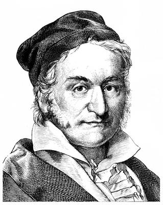 Johann Carl Friedrich Gauss, 1777 - 1855, a German mathematician Johann Carl Friedrich Gauss, 1777 - 1855, a German math-stock-foto