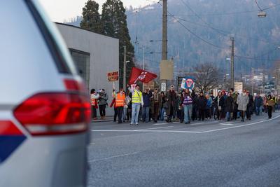 ?sterreich; Demonstration f?r Demokratie und Menschenrechte / Demonstration gegen Rechts / Demonstration gegen FP? Regie-stock-foto