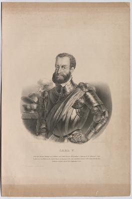 Carl V. Son of King Philipp von Castilien and grandson Emperor Maximilian I; born d. February 24, 1500; Archduke of Aust-stock-photo