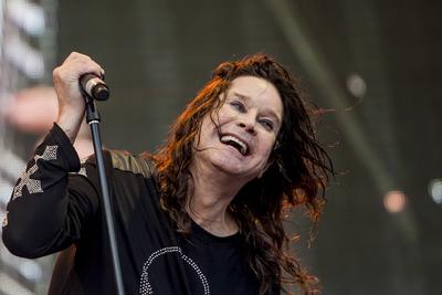 Ozzy Osbourne and Friends The English vocalist, songwriter and television personality Ozzy Osbourne performs a live conc-stock-foto