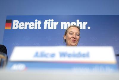 Alice Weidel, AfD DEU, Deutschland, Germany, Berlin, 09.10.2023 Alice Weidel, Parteivorsitzender der AfD , Alternative f-stock-foto