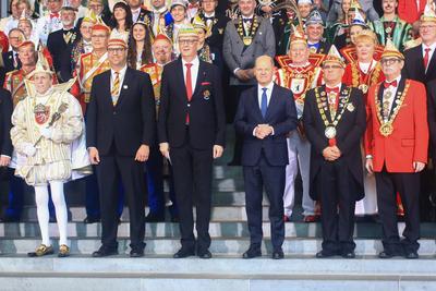 Empfang von Karnevalisten im Bundeskanzleramt-stock-foto