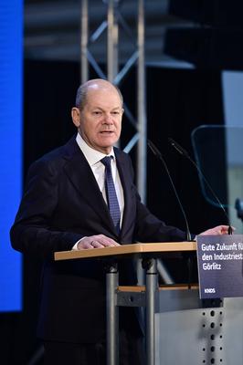 Olaf Scholz-stock-foto