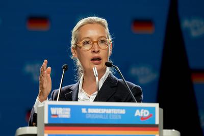 Dr. Alice Weidel waehrend des 15. Bundesparteitag der AfD in der Grugahalle am 29. June 2024 in Essen, Deutschland. (Fot-stock-foto