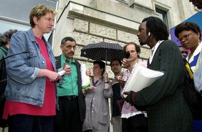 Aktionstage gegen die Residenzplicht Action against the restriction of movement Aktionstag gegen d-stock-photo