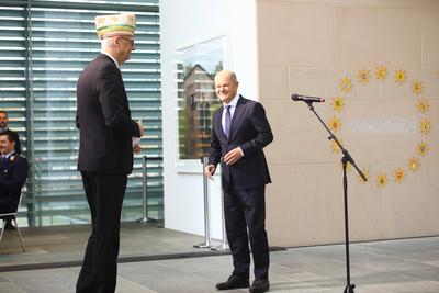 Empfang von Karnevalisten im Bundeskanzleramt-stock-foto
