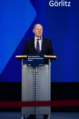 Olaf Scholz-stock-foto