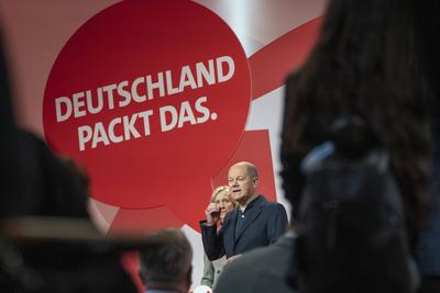 News Themen der Woche KW44 News Bilder des Tages SPD-Debattenkonvent 2022 in der Eventlocation Vollgutlager in Berlin-N-stock-photo