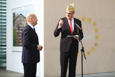 Empfang von Karnevalisten im Bundeskanzleramt-stock-foto