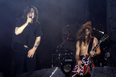 Ozzy Osbourne und Zakk Wylde live beim Great British Music Weekend 1991 in der Wembley Arena. London, 20.01.1991 *** Ozz-stock-foto
