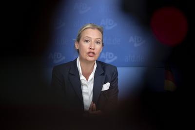 Alice Weidel, AfD DEU, Deutschland, Germany, Berlin, 09.10.2023 Alice Weidel, Parteivorsitzender der AfD , Alternative f-stock-foto