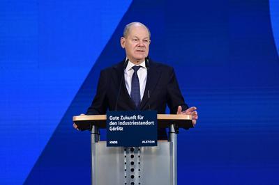 Olaf Scholz-stock-foto