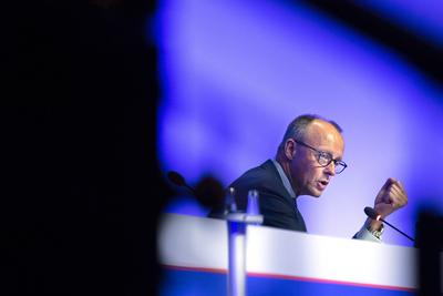 Friedrich Merz, CDU Wirtschaftstag DEU, Deutschland, Germany, Berlin, 31.05.2022 Rede von Friedrich Merz, Fraktionsvorsi-stock-foto