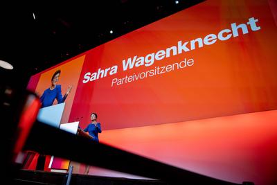 Bundesparteitag vor der Bundestagswahl 2025 ? BSW Bundnis Sahra Wagenknecht in Bonn ?-stock-foto