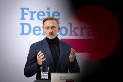 Christian Lindner FDP DEU, Deutschland, Germany, Berlin, 23.09.2024 Rede von Christian Lindner , Bundesvorsitzender der-stock-foto