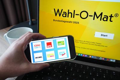 Symbolbild und Themenbild Wahl-o-Mat Bundestagswahl 2025-stock-foto