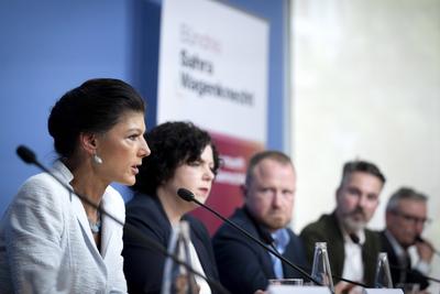 BSW Sahra Wagenknecht DEU, Deutschland, Germany, Berlin, 10.06.2024 Sahra Wagenknecht , Partei Buendnis B?ndnis BSW Sahr-stock-foto
