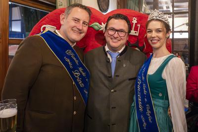 Muenchen, Neujahrsempfang der Muenchner Schausteller im Augustinerkeller, als Gaeste das Prinzenpaar der Muenchner Maerk-stock-foto