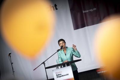 Sahra Wagenknecht - Wahlkampfabschluss DEU, Deutschland, Germany, Berlin, 06.06.2024 Rede von Sahra Wagenknecht beim Wah-stock-foto