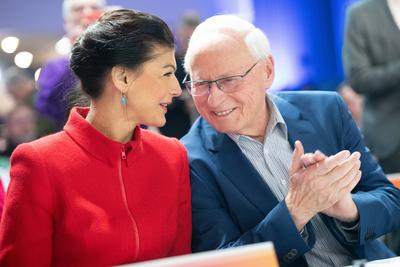 News Bilder des Tages Gr?ndungsparteitag der Partei BSW B?ndnis Sahra Wagenknecht Vernunft und Gerechtigkeit Parteivorsi-stock-foto
