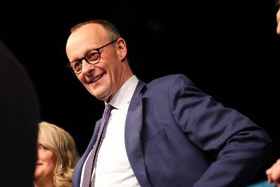 Wahlkampf, Wahlkampftour, CDU, Christlich Demokratische Union Deutschlands-stock-foto