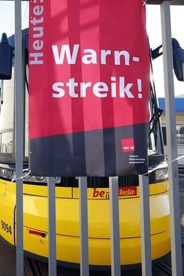 BVG Warnstreik in Berlin-stock-foto