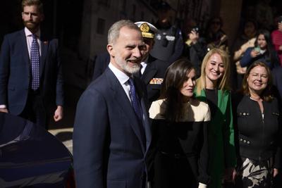 Spanish Royals visits Caravaca de la Cruz-stock-foto