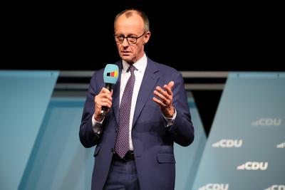 Wahlkampf, Wahlkampftour, CDU, Christlich Demokratische Union Deutschlands-stock-foto