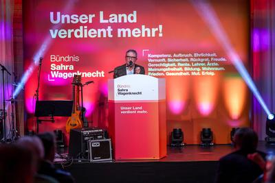06.02.2025, Wahlkampfveranstaltung B?ndnis Sahra Wagenknecht - Thomas Christian Wilhelm Geisel-stock-foto