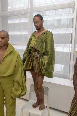 New york men's day - joseph mcrae - presentation - february 2025 new york fashion week-stock-photo