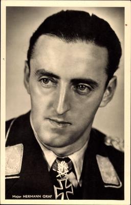 Major Hermann Graf, Ritterkreuztr?ger, Leutnant der Luftwaffe *** Major Hermann Graf, Knights Cross holder, Lieutenant o-stock-foto