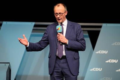 Wahlkampf, Wahlkampftour, CDU, Christlich Demokratische Union Deutschlands-stock-foto