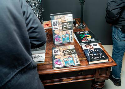 Vernissage zur Ausstellung 'Felt Better Alive' von Pete Doherty in der Janinebeangallery Berlin, am 06.02.2025-stock-foto