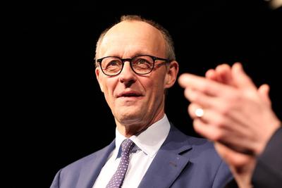 Wahlkampf, Wahlkampftour, CDU, Christlich Demokratische Union Deutschlands-stock-foto