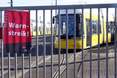 BVG Warnstreik in Berlin-stock-foto