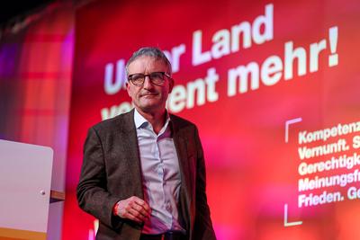 06.02.2025, Wahlkampfveranstaltung B?ndnis Sahra Wagenknecht - Thomas Christian Wilhelm Geisel-stock-foto