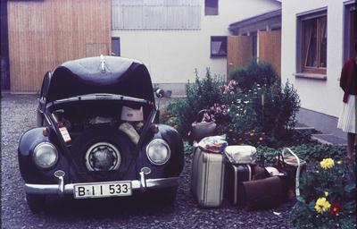 Verreisen GER, 20240809, ca, 1960, Autoreise in der nachkriegszeit *** Travel GER, 20240809, ca, 1960, car journey in th-stock-photo