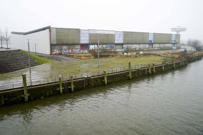 Bauplatz fuer eine Neue Oper in Hamburg-stock-foto