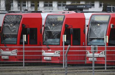 Wirtschaft Verkehr, ?PNV KVB Streik  - K?lner Verkehrs-Betriebe streiken-stock-foto