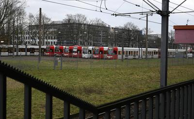 Wirtschaft Verkehr, ?PNV KVB Streik  - K?lner Verkehrs-Betriebe streiken-stock-foto