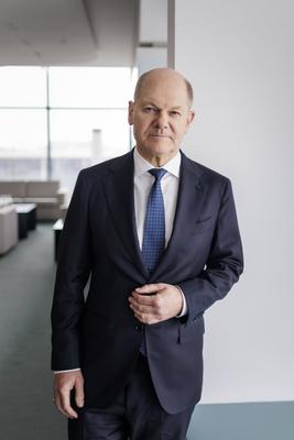 Olaf Scholz-stock-foto