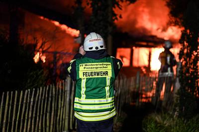Gro?brand in Ostfriesland.-stock-foto