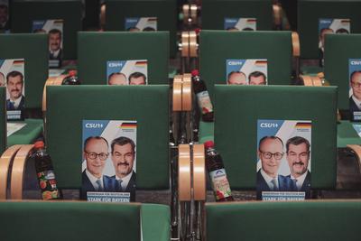 08.02.2025, CSU-Parteitag, N?rnberg: Impressionen vom CSU Parteitag in der Frankenhalle. Messezentrum Bayern Deutschland-stock-foto