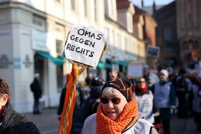 Omas gegen Rechts in Potsdam-stock-photo