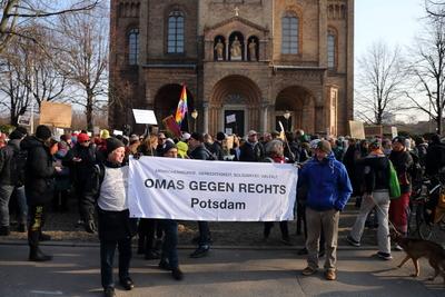 Omas gegen Rechts in Potsdam-stock-photo