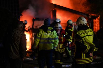 Gro?brand in Ostfriesland.-stock-foto