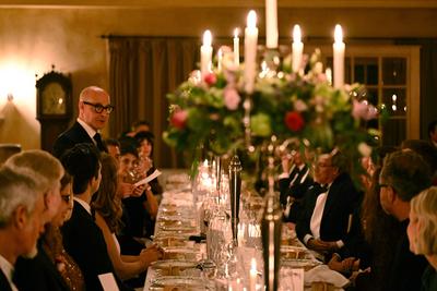 King Charles and Queen Camilla at UK - Italy Dinner-stock-foto