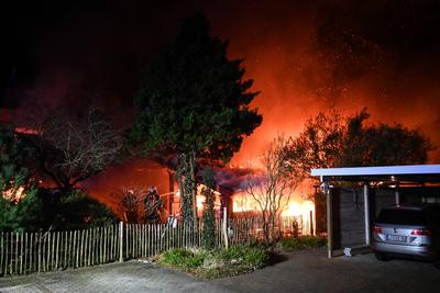 Gro?brand in Ostfriesland.-stock-foto