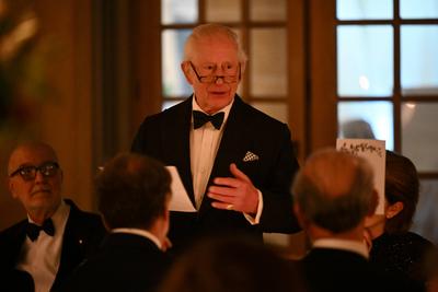 King Charles and Queen Camilla at UK - Italy Dinner-stock-foto