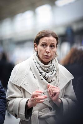20 ans de la loi mobilite, deplacement de Tabarot et Parmentier-Lecocq en Gare de Lyon-stock-foto